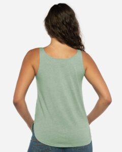 Next Level 5033 Women’s Festival Tank – Stonewash Green (on model back)