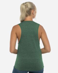 Next Level 5013 Women’s Festival Muscle Tank – Royal Pine (on model back)