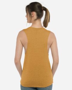 Next Level 5013 Women’s Festival Muscle Tank – Antique Gold (on model back)