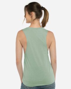 Next Level 5013 Women’s Festival Muscle Tank – Stonewash Green (on model back)