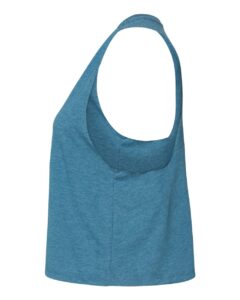 BELLA + CANVAS 6682 Women’s Racerback Crop Tank – Heather Deep Teal (side)