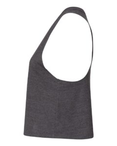 BELLA + CANVAS 6682 Women’s Racerback Crop Tank – Dark Grey Heather (side)