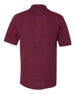 JERZEES 443M Men’s 100% Ring-Spun Cotton Piqué Polo – Maroon (back)