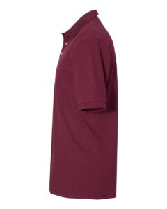 JERZEES 443M Men’s 100% Ring-Spun Cotton Piqué Polo – Maroon (side)