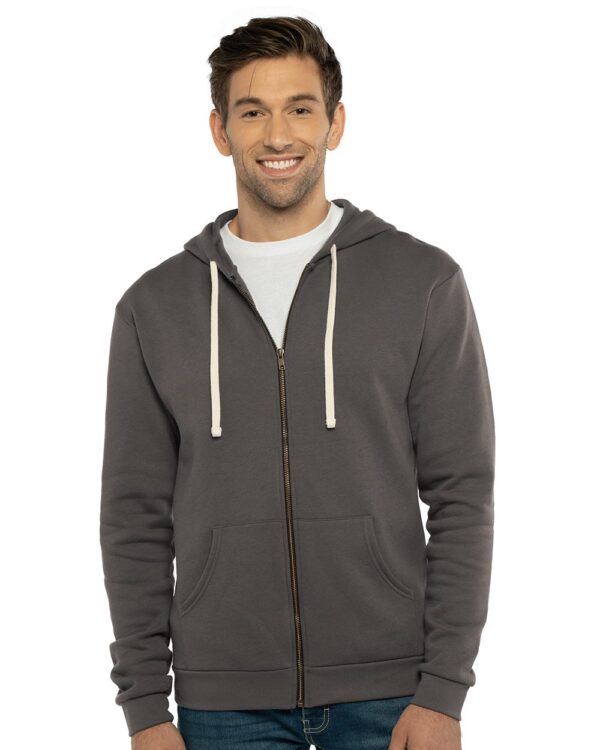 Next Level Unisex Santa Barbara Full-Zip Hoodie Sweatshirt