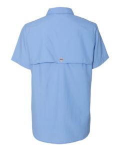 Columbia 139655 Women’s PFG Bahama™ Short Sleeve Shirt – White Cap Blue (back)
