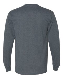 Gildan 8400 Unisex DryBlend® 50/50 Long Sleeve T-Shirt – Dark Heather (back)