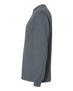 Gildan 8400 Unisex DryBlend® 50/50 Long Sleeve T-Shirt – Dark Heather (side)