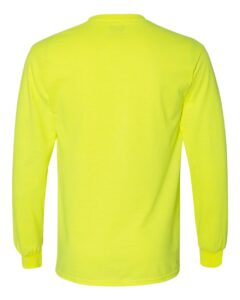 Gildan 8400 Unisex DryBlend® 50/50 Long Sleeve T-Shirt – Safety Green (back)