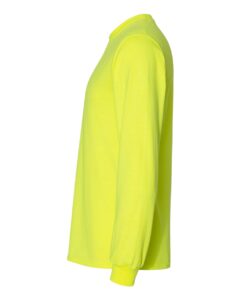 Gildan 8400 Unisex DryBlend® 50/50 Long Sleeve T-Shirt – Safety Green (side)