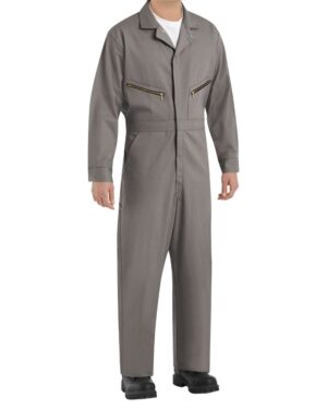 Red Kap CC18EXT Men’s Extended Sizes Zip-Front Cotton Coverall