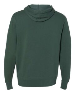 Independent Trading Co. AFX90UN Unisex Lightweight Hooded Sweatshirt – Alpine Green (back)
