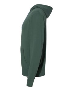 Independent Trading Co. AFX90UN Unisex Lightweight Hooded Sweatshirt – Alpine Green (side)