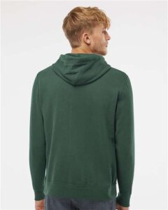 Independent Trading Co. AFX90UN Unisex Lightweight Hooded Sweatshirt – Alpine Green (on model back)