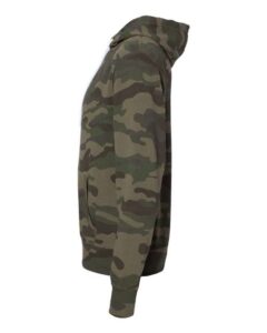 Independent Trading Co. AFX90UN Unisex Lightweight Hooded Sweatshirt – Forest Camo (side)