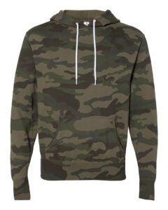 Independent Trading Co. AFX90UN Unisex Lightweight Hooded Sweatshirt – Forest Camo