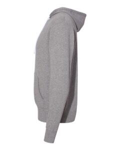 Independent Trading Co. AFX90UN Unisex Lightweight Hooded Sweatshirt – Gunmetal Heather (side)