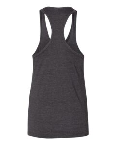 BELLA + CANVAS 6008 Women’s Jersey Racerback Tank – Dark Grey Heather (back)