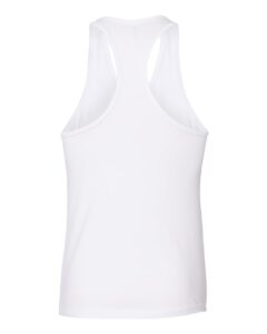 BELLA + CANVAS 6008 Women’s Jersey Racerback Tank – White (back)