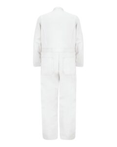 Red Kap CC16T Men’s Tall Button-Front Cotton Coverall – White (back)