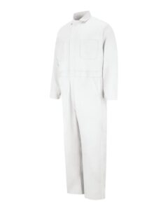 Red Kap CC16T Men’s Tall Button-Front Cotton Coverall – White