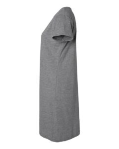 LAT 3522 Women’s Fine Jersey V-Neck Coverup – Granite Heather (side)