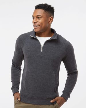 J. America 8869 Men’s Triblend Quarter-Zip Sweatshirt