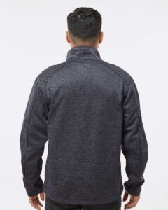 DRI DUCK 5316 Men’s Atlas Sweater Fleece Full-Zip Jacket – Charcoal (on model back)