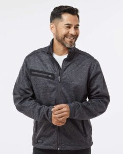 DRI DUCK 5316 Men’s Atlas Sweater Fleece Full-Zip Jacket – Charcoal (on model)