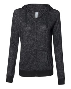 J. America 8656 Women’s Cozy Jersey Hooded Full-Zip