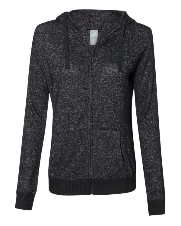J. America Women’s Cozy Jersey Hooded Full-Zip