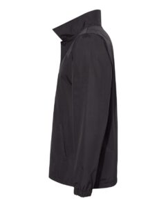 Independent Trading Co. EXP99CNB Men’s Water-Resistant Windbreaker Coach’s Jacket – Black/ Black (side)