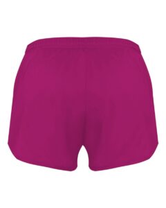 Alleson Athletic 7278 Women’s B-Core Track Shorts – Hot Pink (back)
