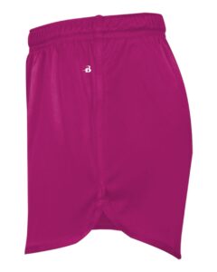 Alleson Athletic 7278 Women’s B-Core Track Shorts – Hot Pink (side)