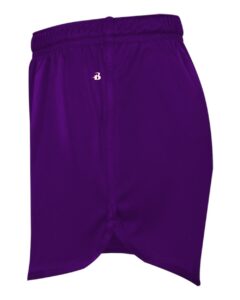 Alleson Athletic 7278 Women’s B-Core Track Shorts – Purple (side)
