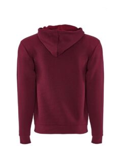 Next Level 9602 Unisex Santa Barbara Full-Zip Hoodie Sweatshirt – Cardinal (back)