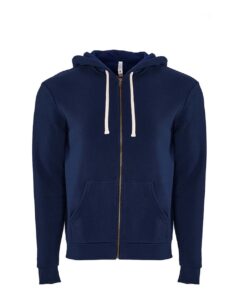 Next Level 9602 Unisex Santa Barbara Full-Zip Hoodie Sweatshirt – Midnight Navy