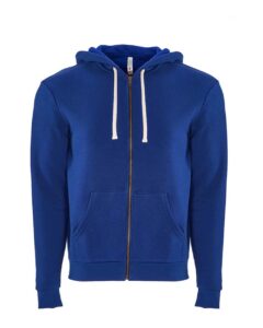 Next Level 9602 Unisex Santa Barbara Full-Zip Hoodie Sweatshirt – Royal