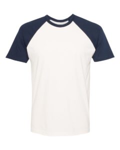 Next Level 3650 Unisex Cotton Raglan Tee – Midnight Navy/ Natural