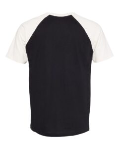 Next Level 3650 Unisex Cotton Raglan Tee – Natural/ Black (back)