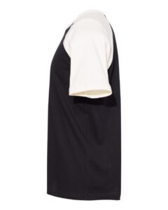 Next Level 3650 Unisex Cotton Raglan Tee – Natural/ Black (side)