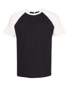 Next Level 3650 Unisex Cotton Raglan Tee – Natural/ Black