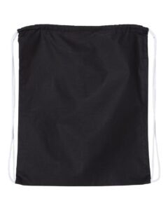 Q-Tees Q4500L Large Economical Cotton Drawstring Bag – Black (back)