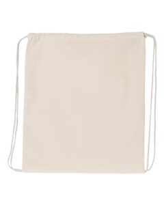 Q-Tees Q4500L Large Economical Cotton Drawstring Bag – Natural