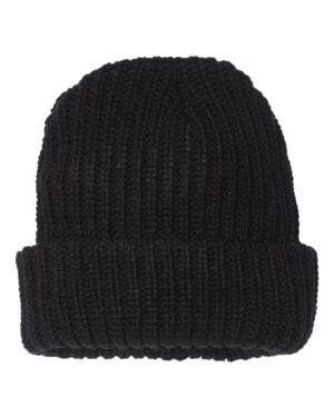 Sportsman SP90 12″ Chunky Cuffed Beanie – Black