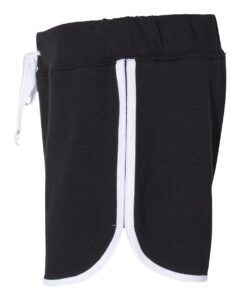 Boxercraft R65 Women’s Relay Shorts – Black/ White (side)