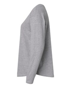 LAT 3508 Women’s Fine Jersey Long Sleeve Tee – Heather (side)