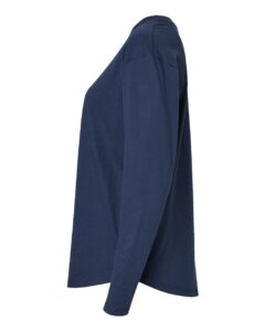 LAT 3508 Women’s Fine Jersey Long Sleeve Tee – Denim (side)