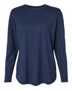 LAT 3508 Women’s Fine Jersey Long Sleeve Tee – Denim