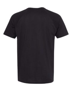 Next Level 3650 Unisex Cotton Raglan Tee – Black/ Black (back)